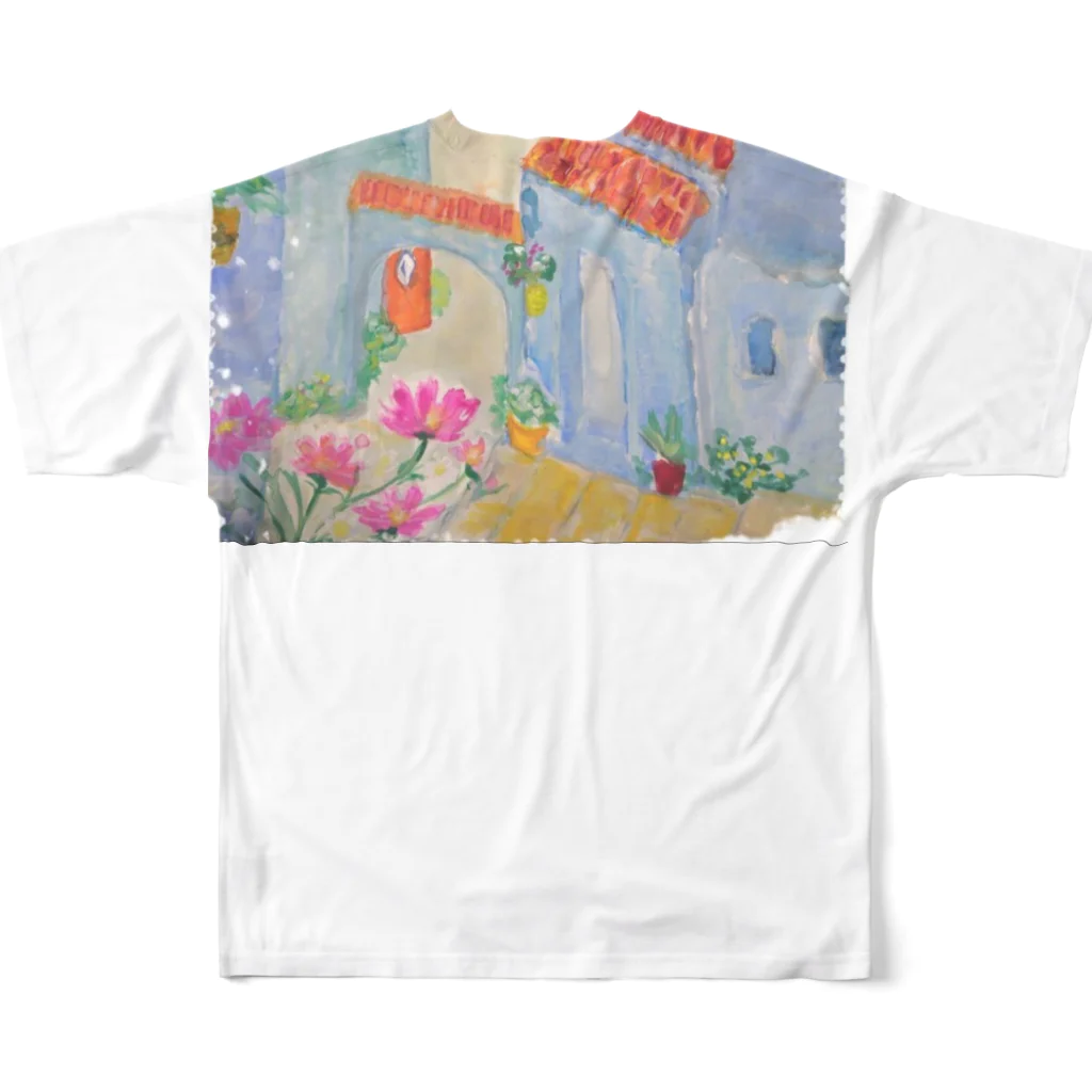 水彩屋の南フランス風 All-Over Print T-Shirt :back