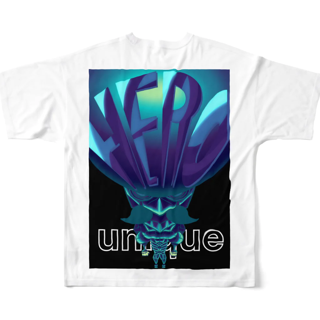 UNIQUEのunique フルグラフィックTシャツの背面