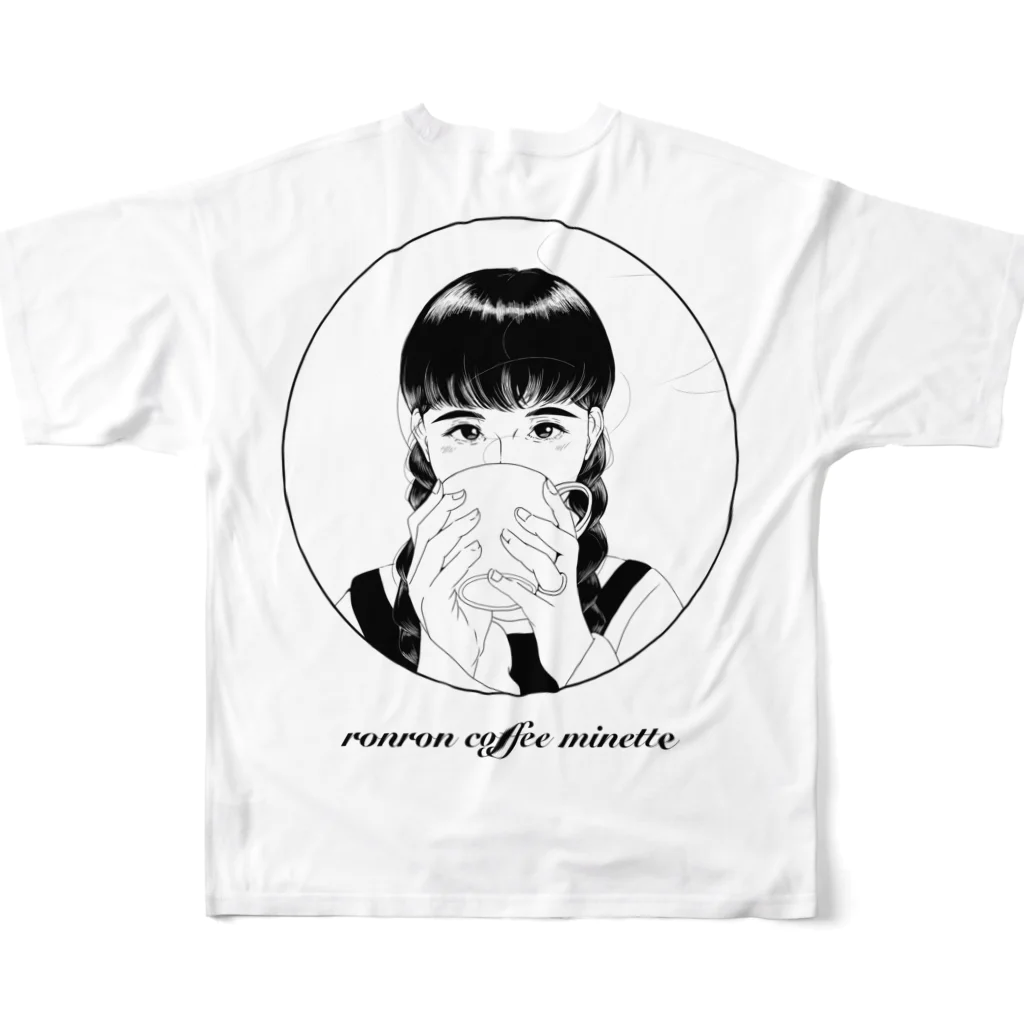   SEASON OF LOVE .  (DoorFu)のronron coffee minette ver.2.0 All-Over Print T-Shirt :back