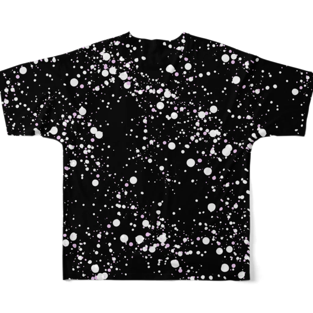 h45m69のYOU&ME Black All-Over Print T-Shirt :back