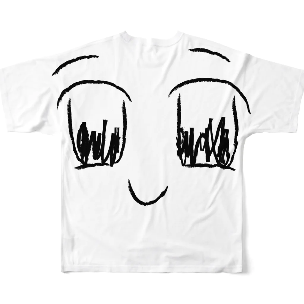 のーじゃんるのきらきらアイ All-Over Print T-Shirt :back