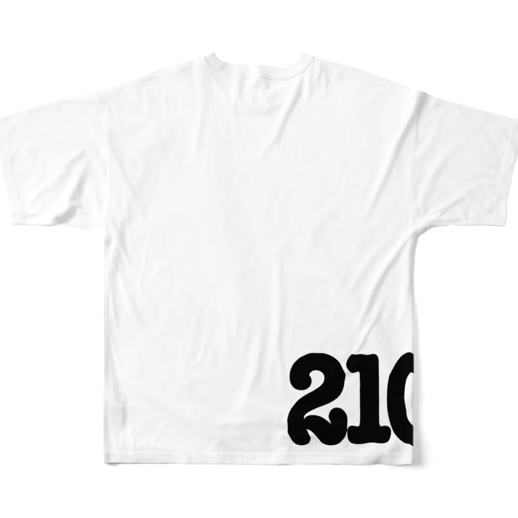 210works のセクシーネオンカラージオ All-Over Print T-Shirt :back