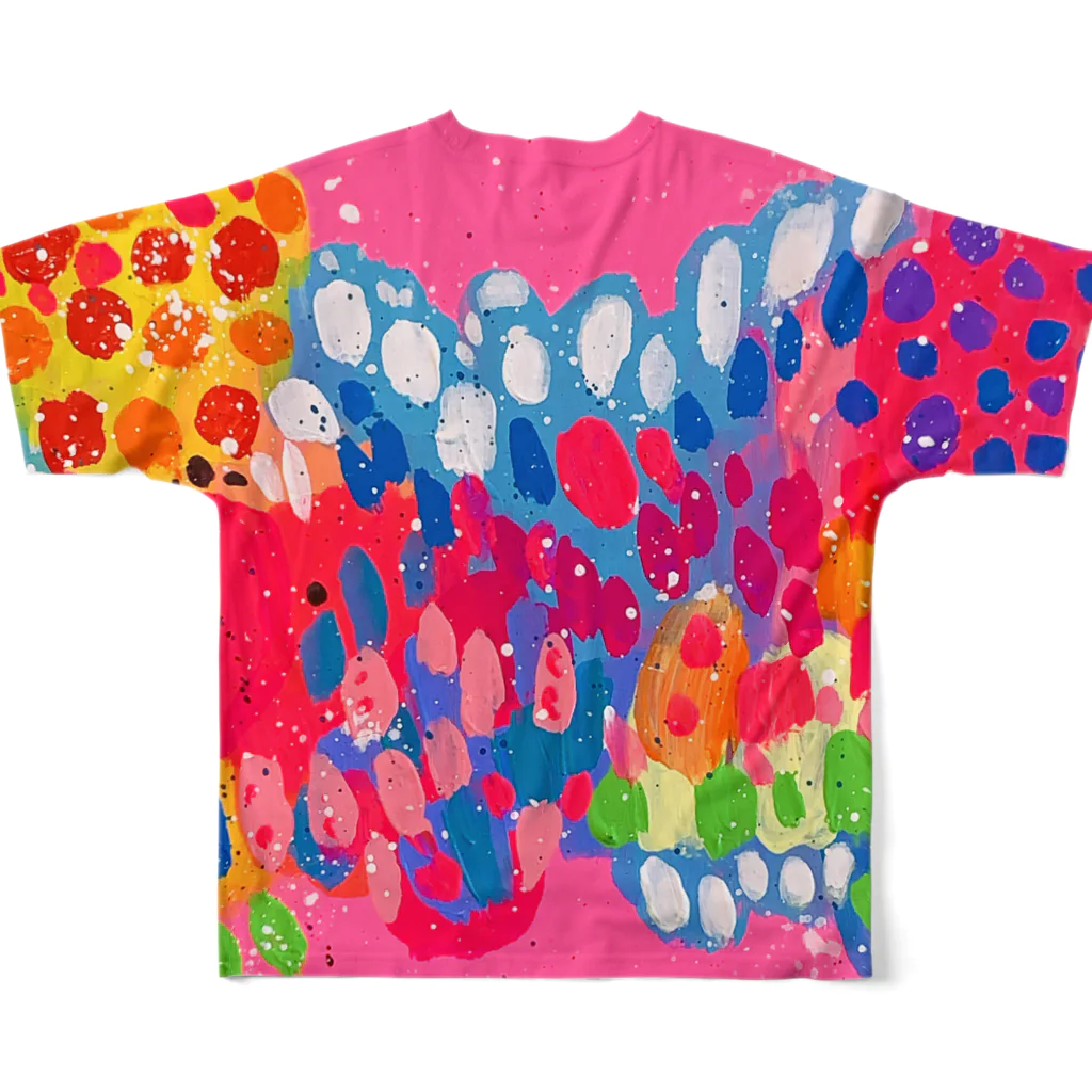 MOCCHIのカラフルショップのカラフルTシャツ🌈 All-Over Print T-Shirt :back