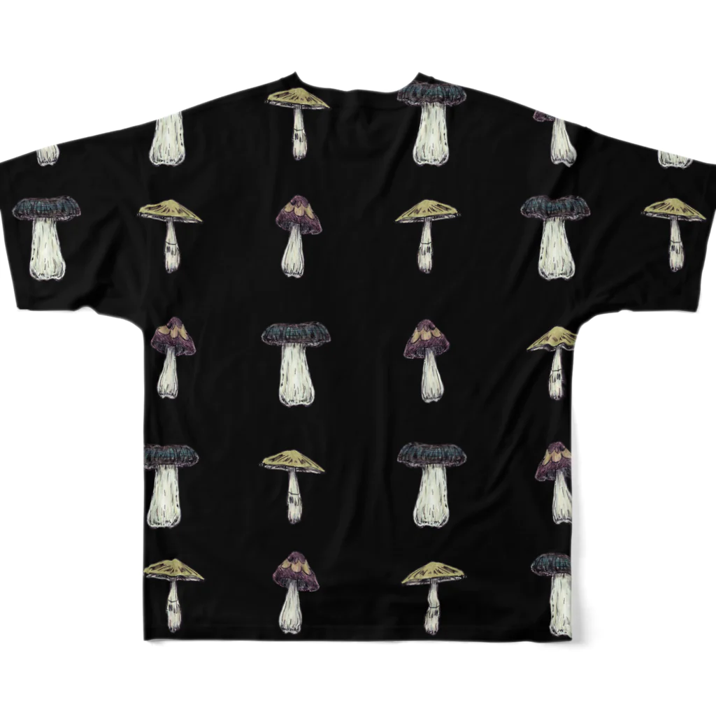 [ DDitBBD. ]のmushrooms. All-Over Print T-Shirt :back