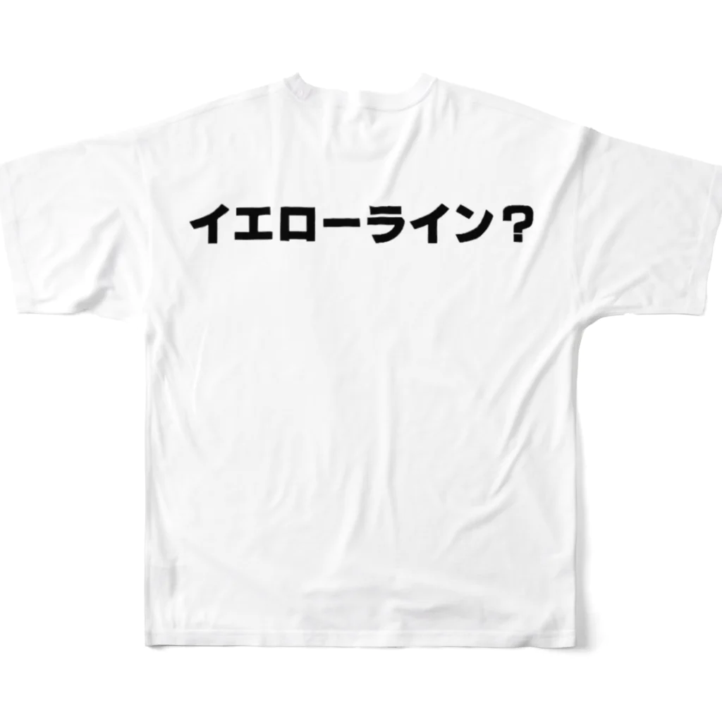 トマソン9000のイエローライン？ フルグラフィックTシャツの背面