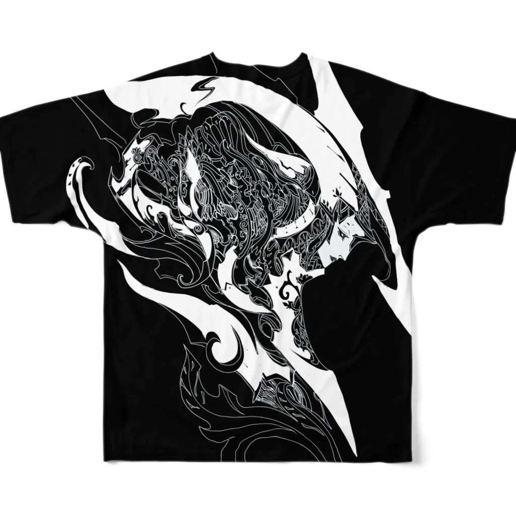 obsidian　gardenのobsidian　Ⅰ All-Over Print T-Shirt :back