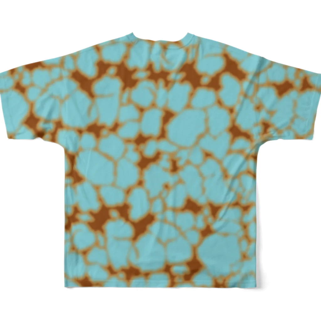 kawaiitのトルコ石Ｔシャツ b All-Over Print T-Shirt :back