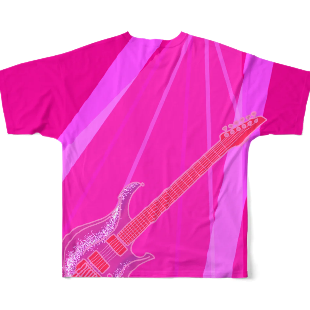 牡丹ちゃんのPINK All-Over Print T-Shirt :back