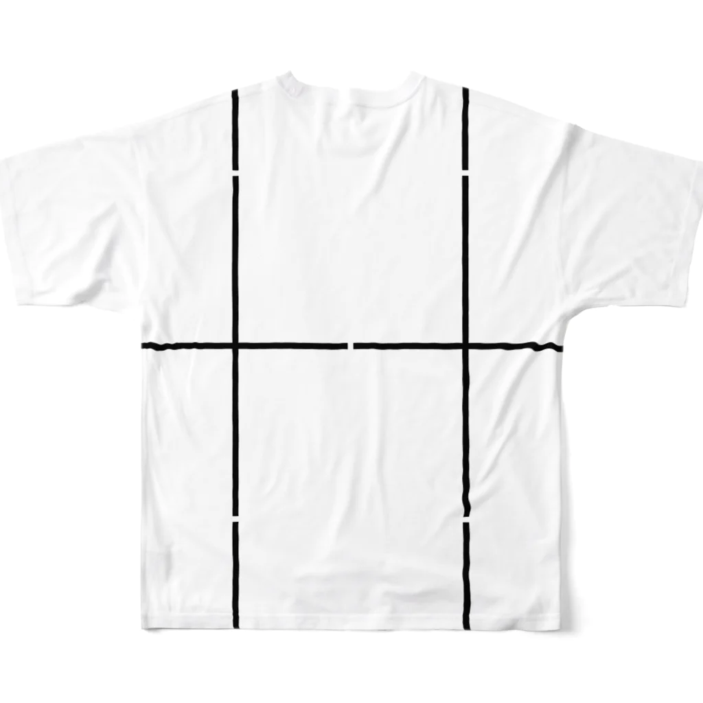 よシまるシンの折り畳みライン8 All-Over Print T-Shirt :back