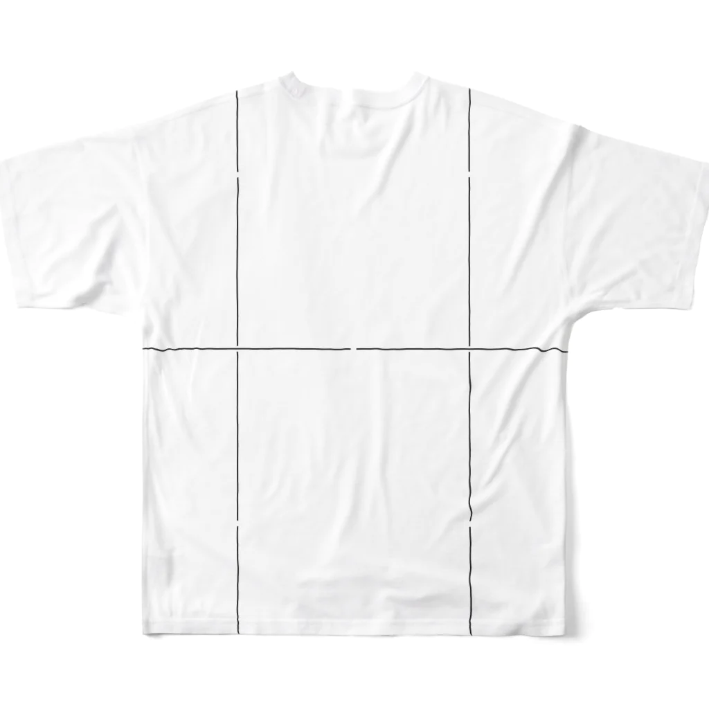 よシまるシンの折り畳みライン10 All-Over Print T-Shirt :back