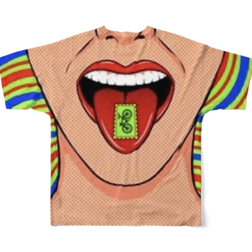 meeeのpsychedelic フルグラフィックTシャツの背面