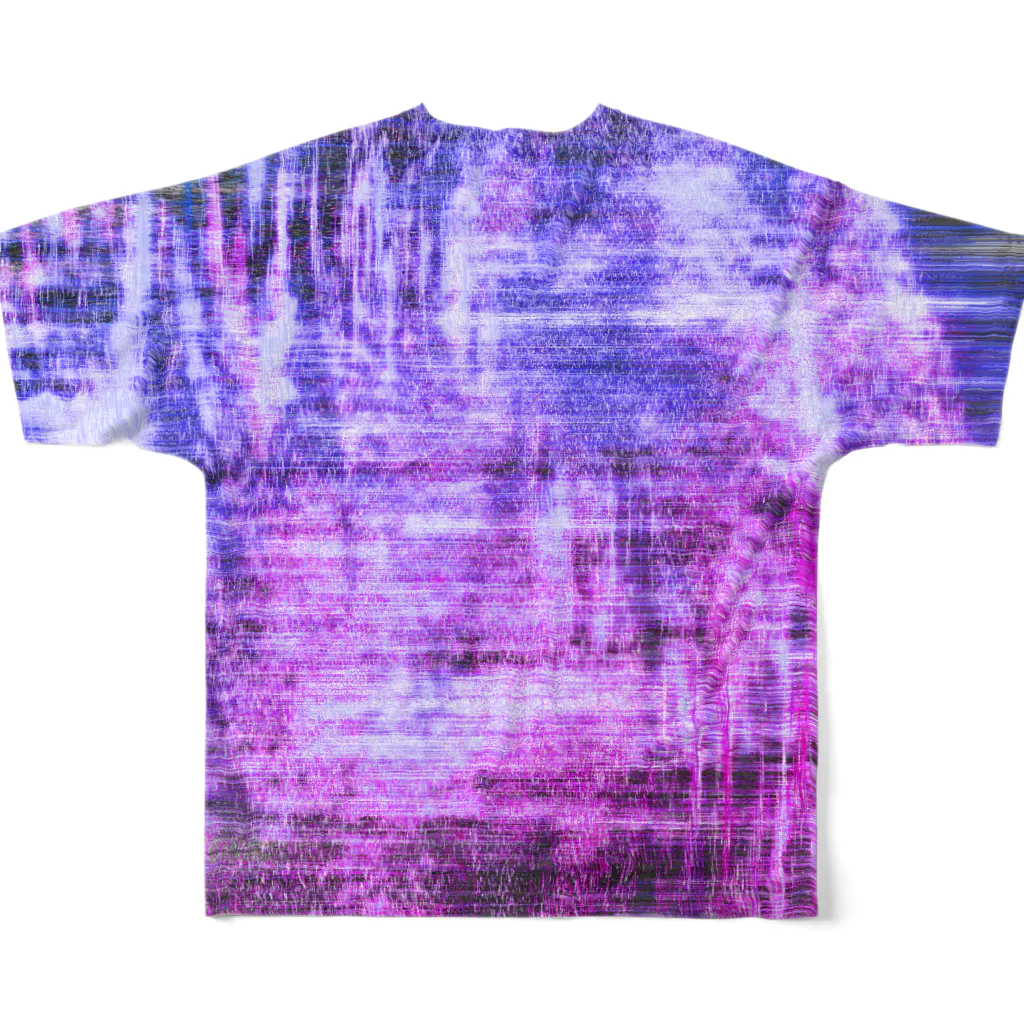 水草のBluePurple All-Over Print T-Shirt :back