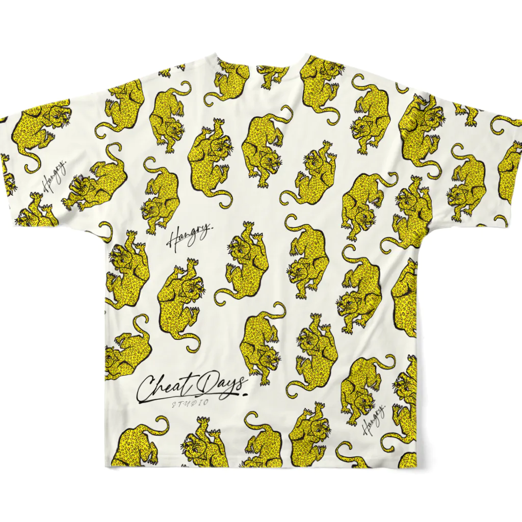 eVerY dAY,CHeAT dAY!のレオパードはハングリー All-Over Print T-Shirt :back