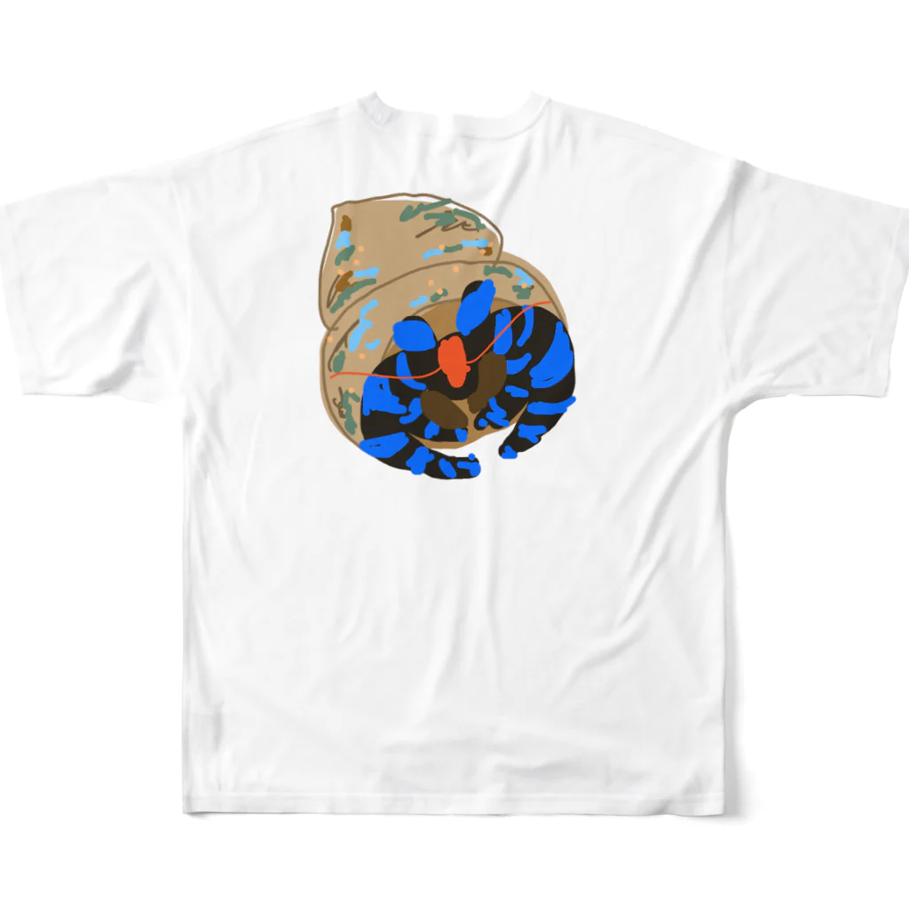 らぶかんすのユビワサンゴヤドカリんりん フルグラフィックTシャツの背面