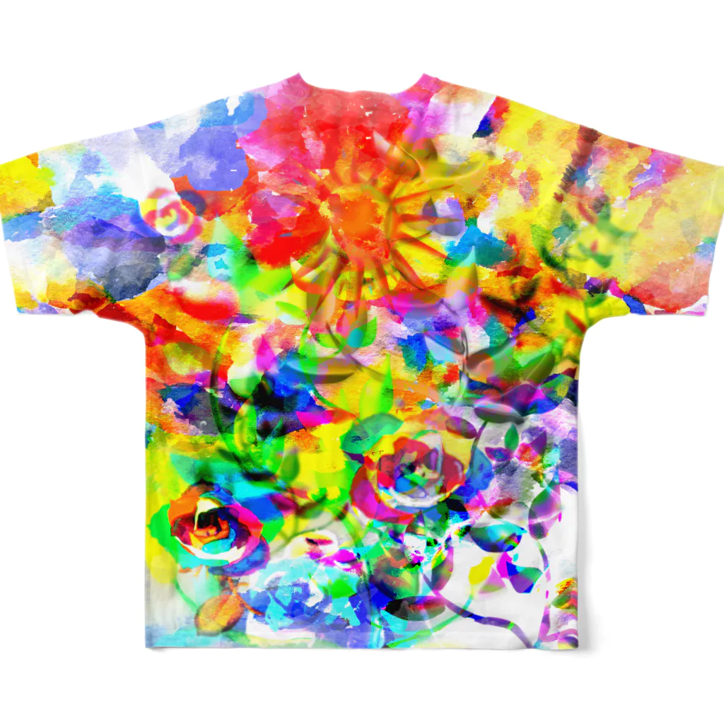 ちよ屋のカラフルだねえ All-Over Print T-Shirt :back