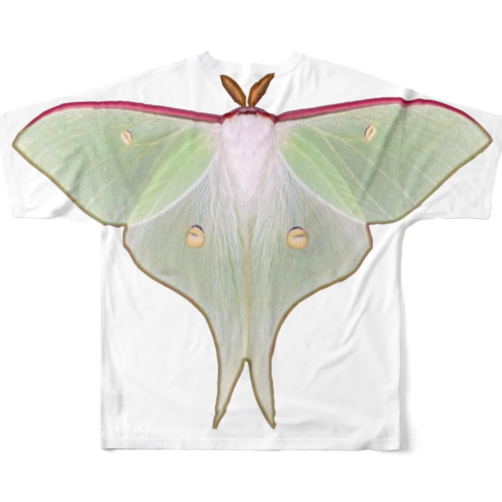 ニムニムのお部屋の蛾(moth) フルグラフィックTシャツの背面