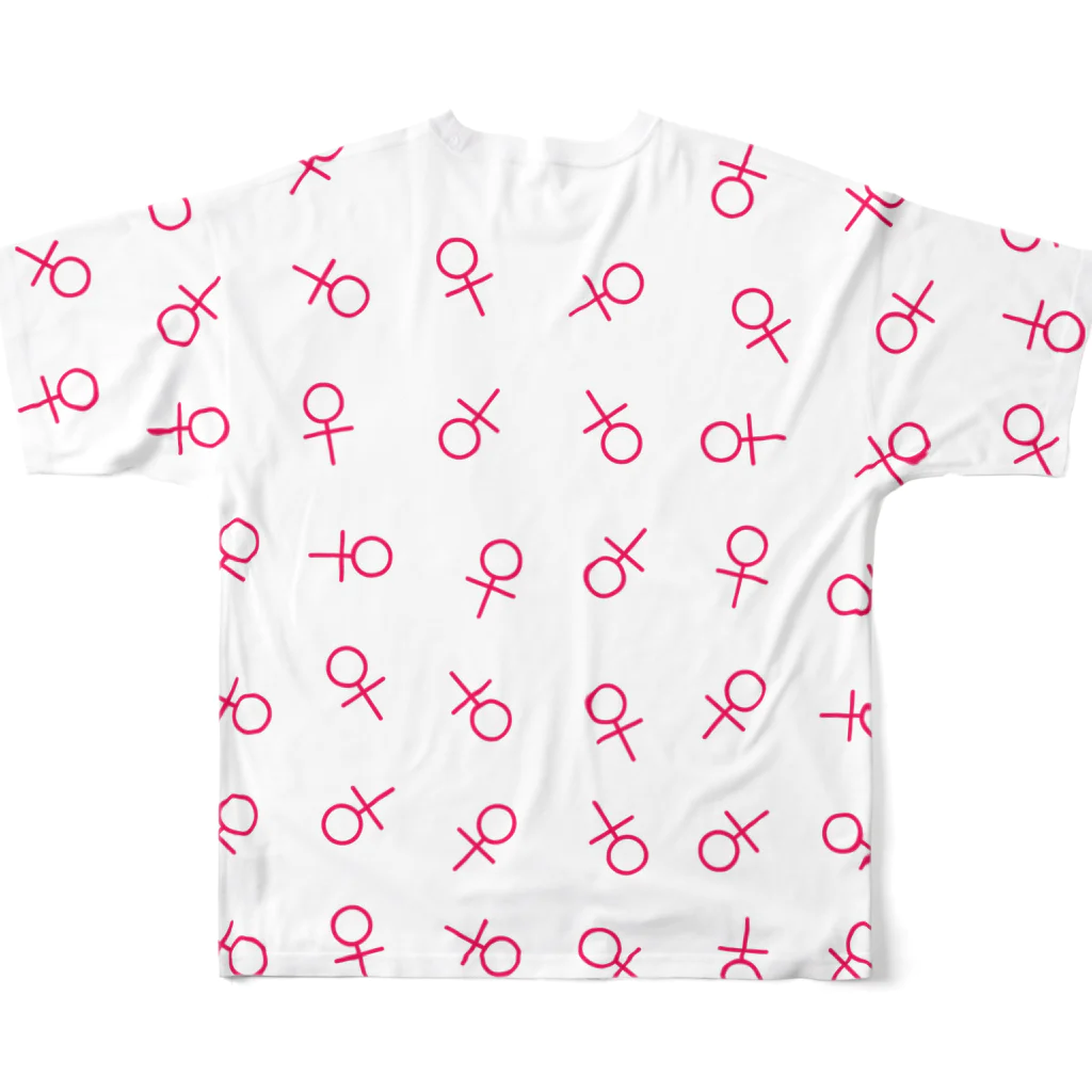 SHUNROのマルス＆ビーナス　♀ All-Over Print T-Shirt :back