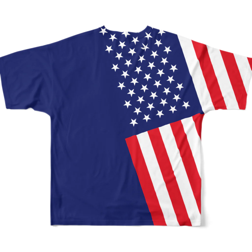 モリアゲ隊のアメリカ代表 フルグラフィックTシャツの背面