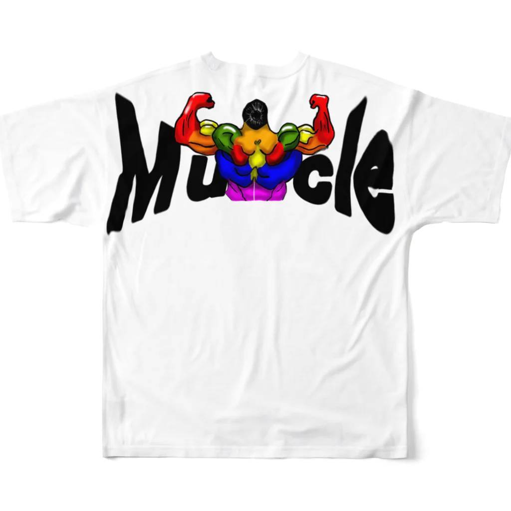 Sunriseのmuscle フルグラフィックTシャツの背面