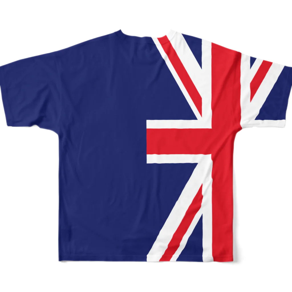 モリアゲ隊のイギリス代表 풀그래픽 티셔츠の背面