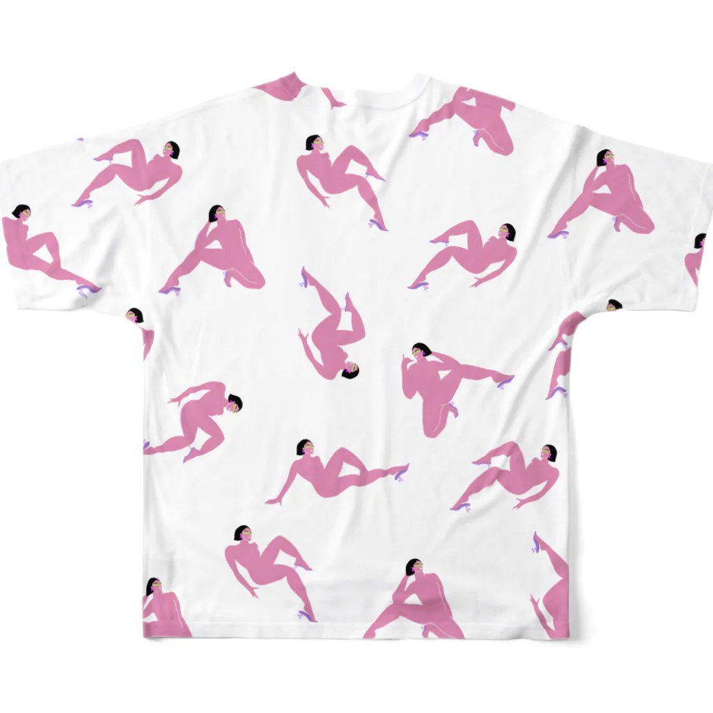 chabiのpink girl♡ All-Over Print T-Shirt :back