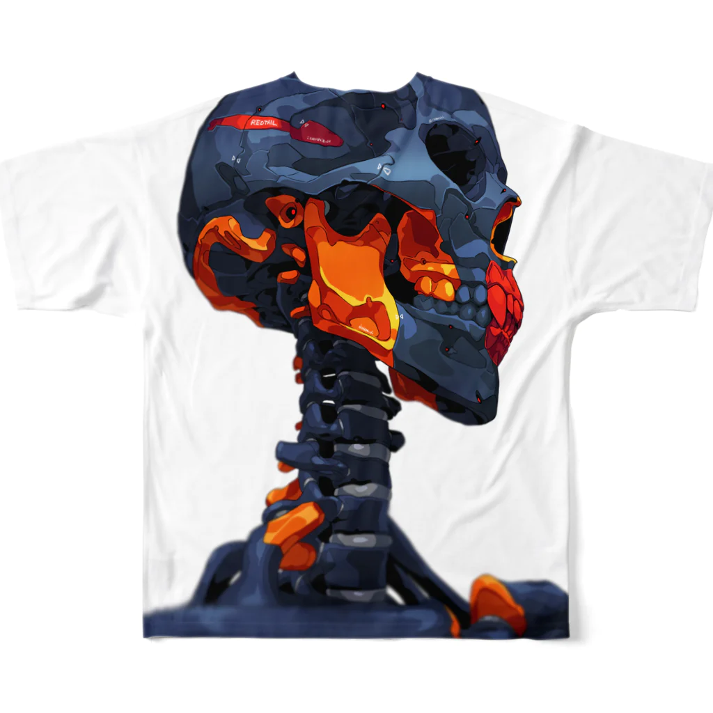 REDTAILの強化骨格３：Enhanced skeleton３ All-Over Print T-Shirt :back