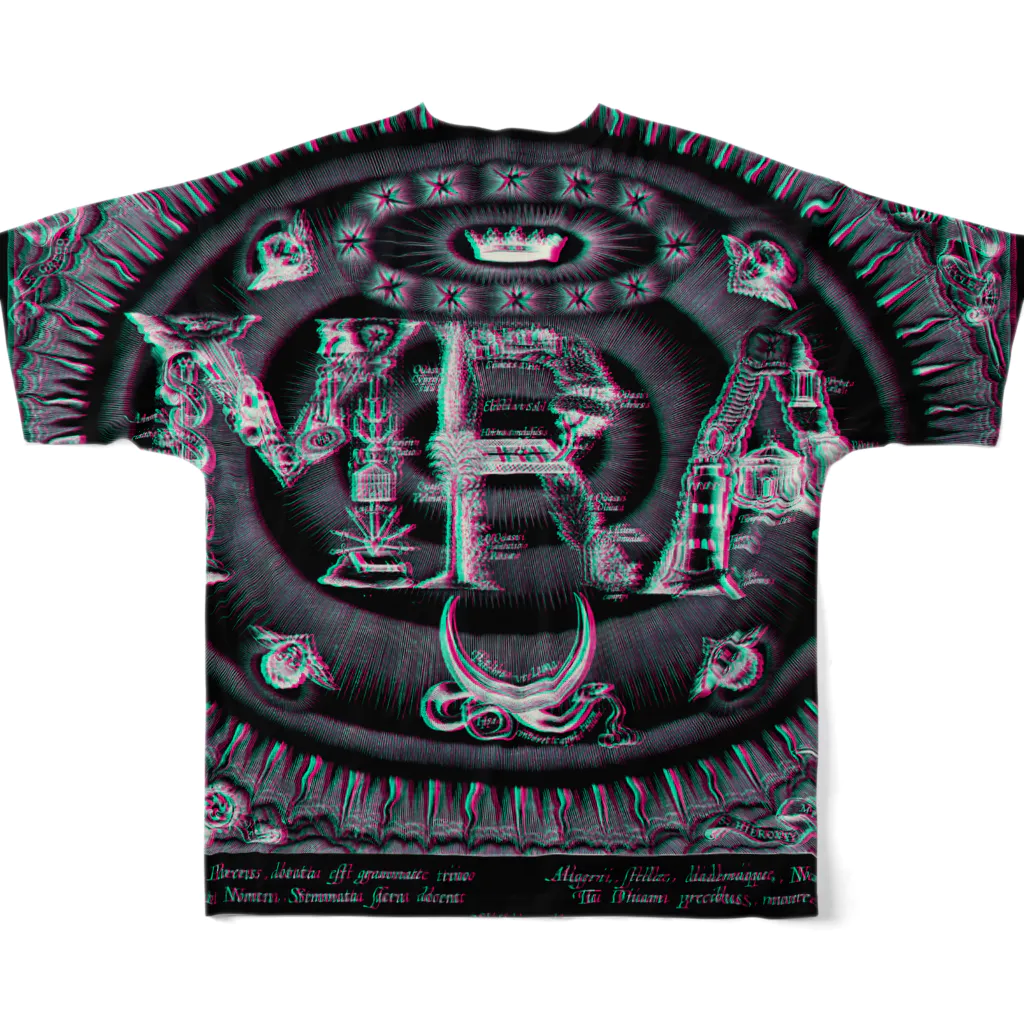 wnasnwの「モノグラム・オブ・マリア」 Ornament: Monogram van Maria: MRA opgebouwd uit Mariasymbolen, Michael Snijders, 1608 - 1630 All-Over Print T-Shirt :back