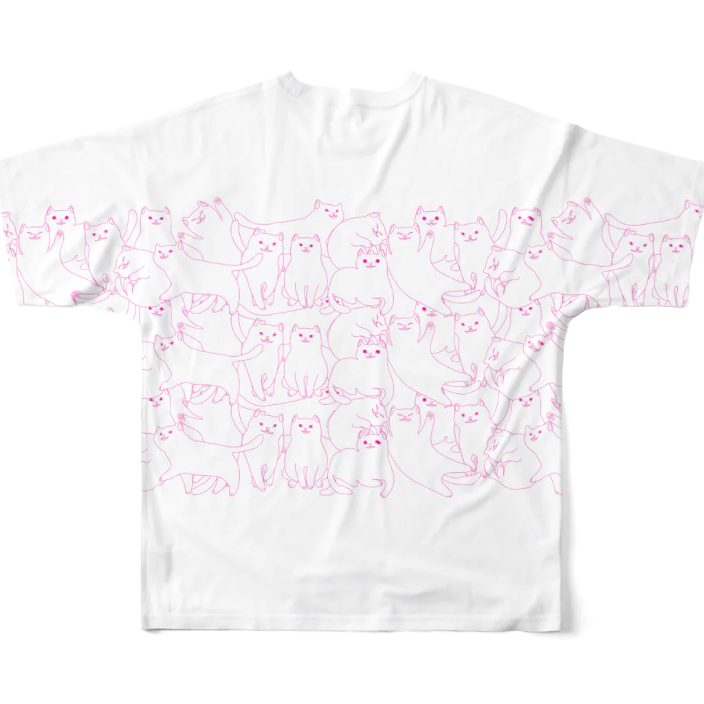 𝙈𝙊𝙈𝙊'𝙨 𝙎𝙝𝙤𝙥のしろちゃん All-Over Print T-Shirt :back