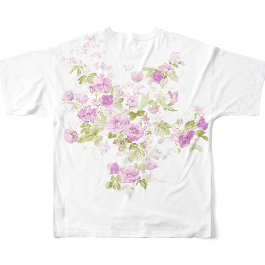 Neo_louloudi(ネオルルディ)のピンクの花束 All-Over Print T-Shirt :back