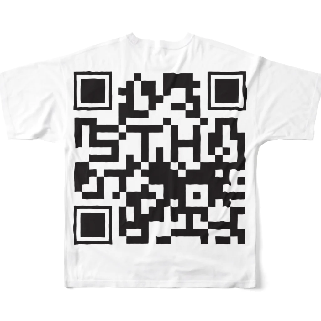 stoneheartsのQRコード？ フルグラフィックTシャツの背面