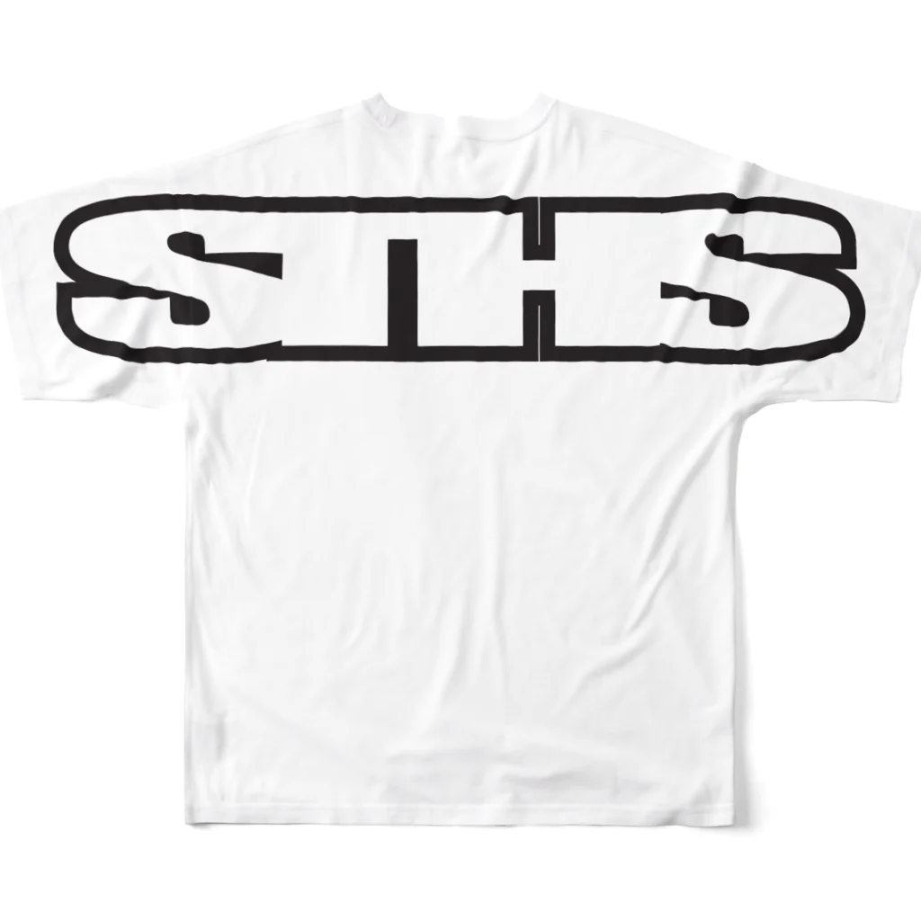 stoneheartsのSTHSロゴ フルグラフィックTシャツの背面