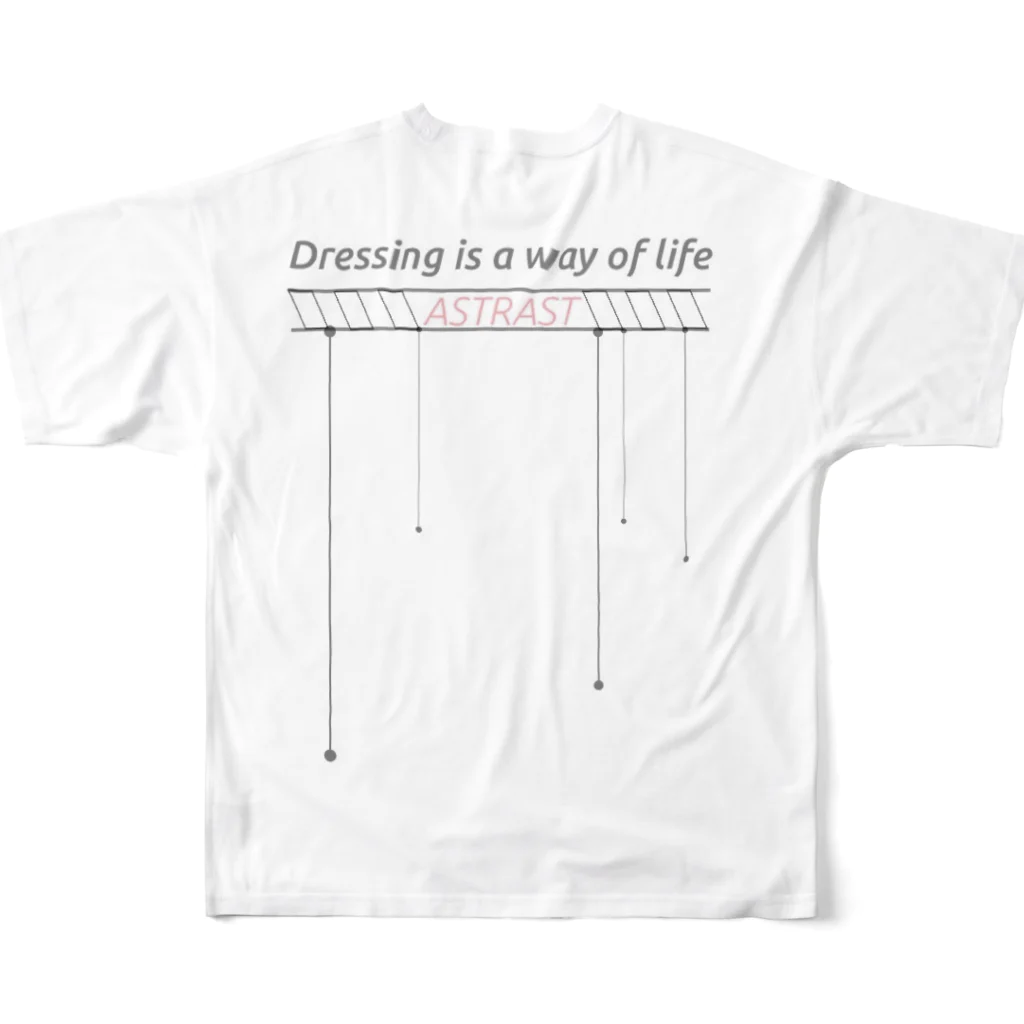 ASTRASTのASTRASTオリジナルデザイン フルグラフィックTシャツの背面