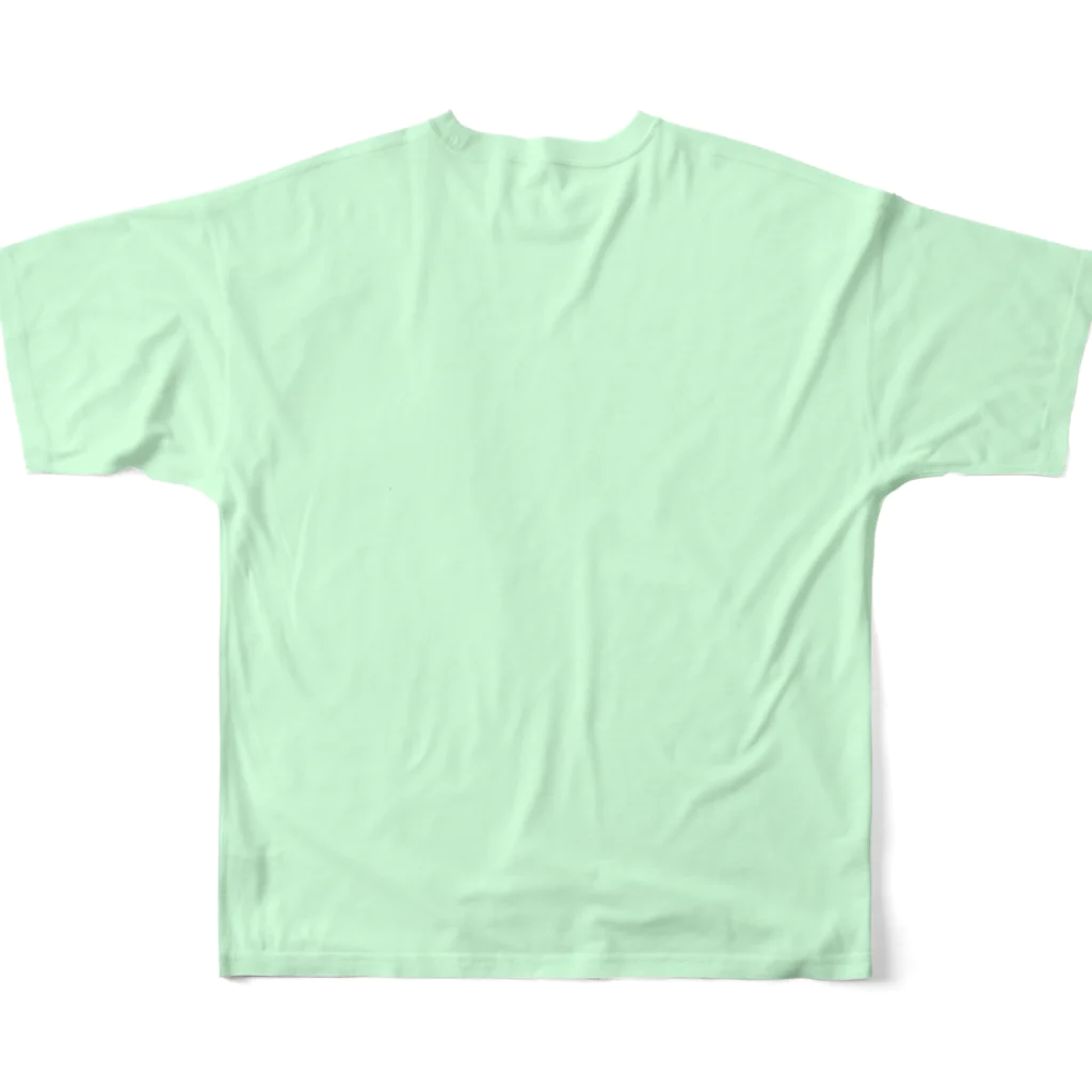 ずっぽんぽ(利益100円均一)のクリームメロンパンソーダ フルグラフィックTシャツの背面