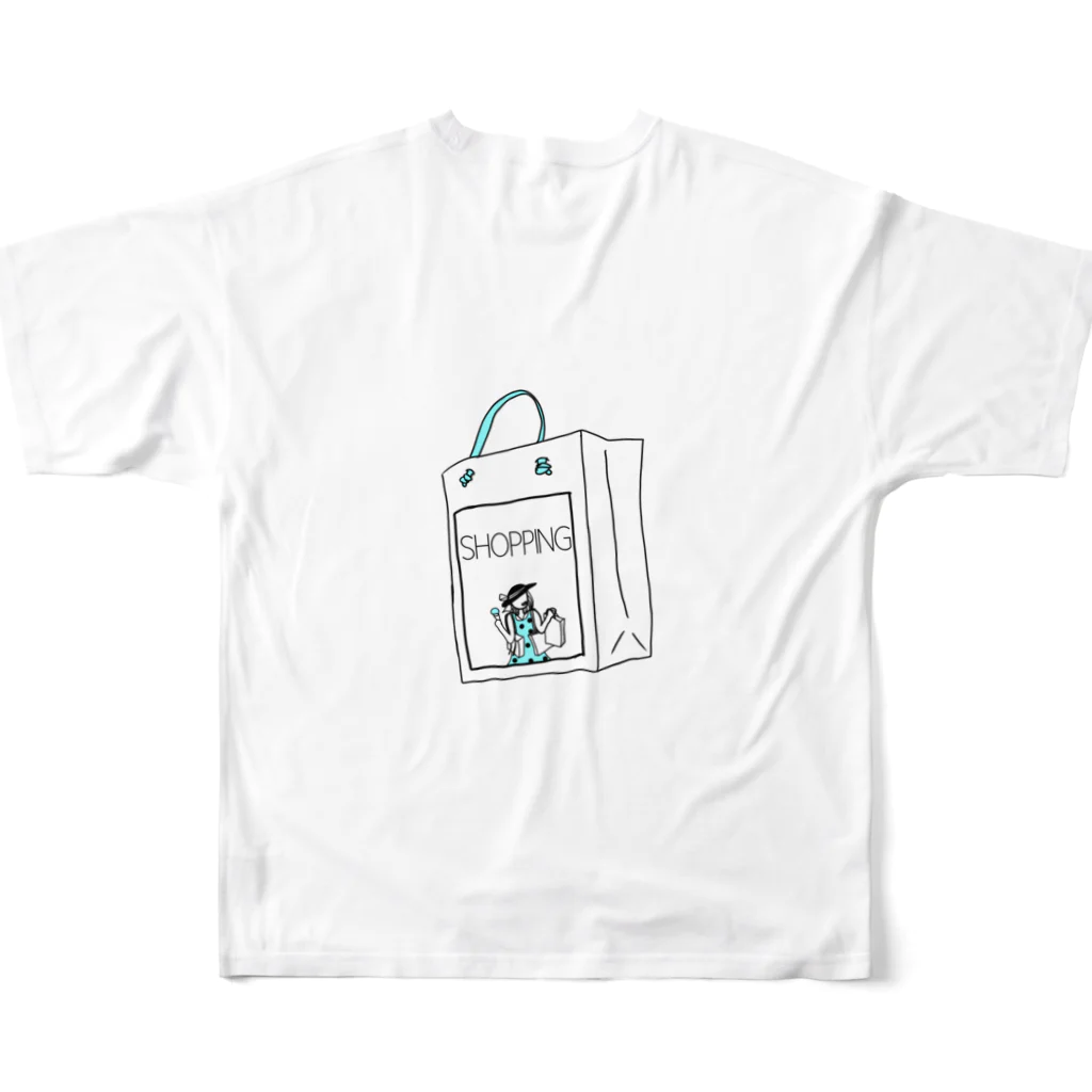 Dore-A! （ドリア！）のShoppingirl フルグラフィックTシャツの背面