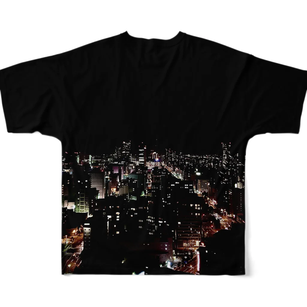 ムニエルさんのSkyscrapers フルグラフィックTシャツの背面