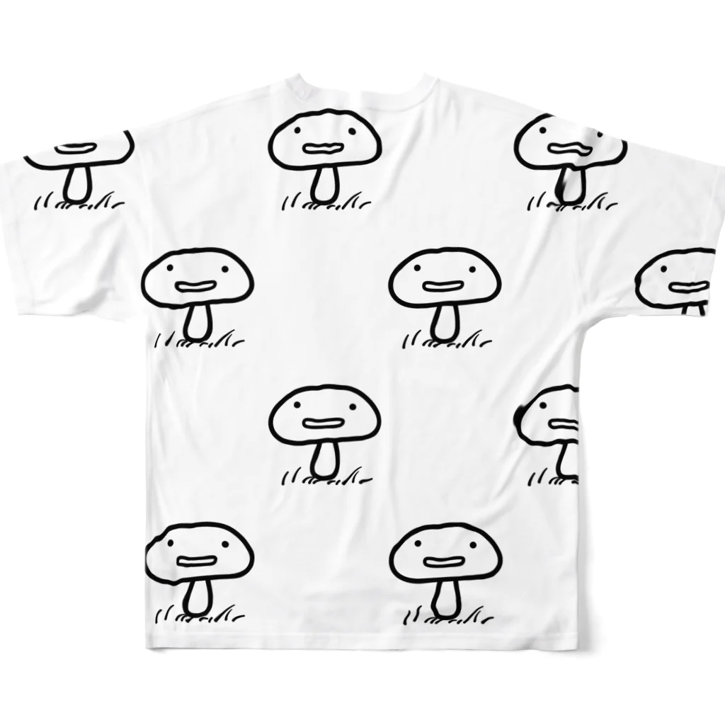 ハナのお店の天然きのこ All-Over Print T-Shirt :back