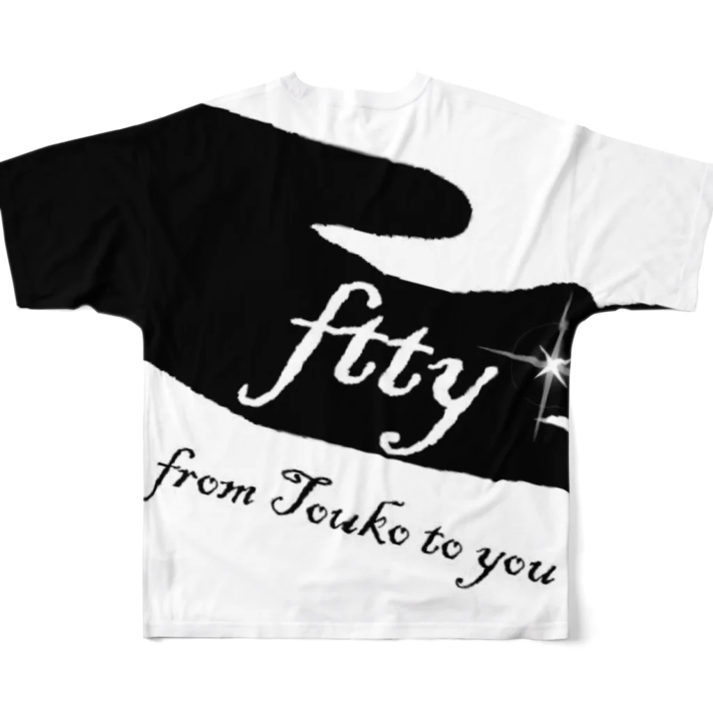 ＦＴＴＹのfttyロゴマーク All-Over Print T-Shirt :back