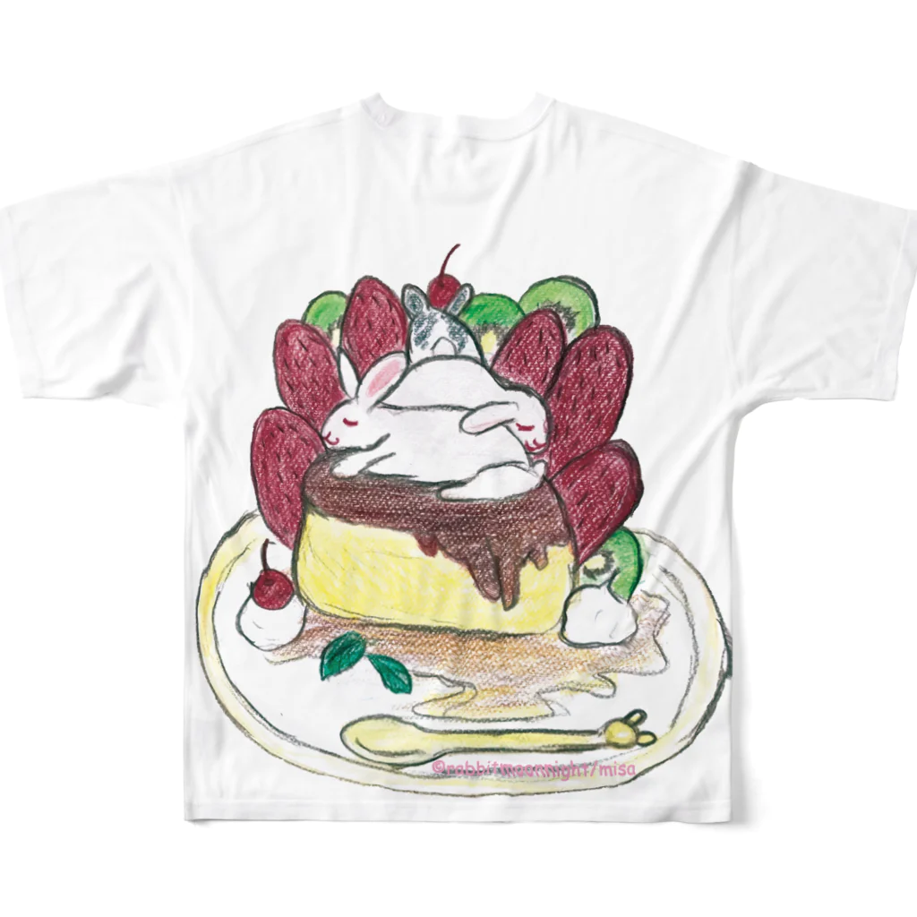 なないろ卯さぎのうさぎぱんけーき All-Over Print T-Shirt :back