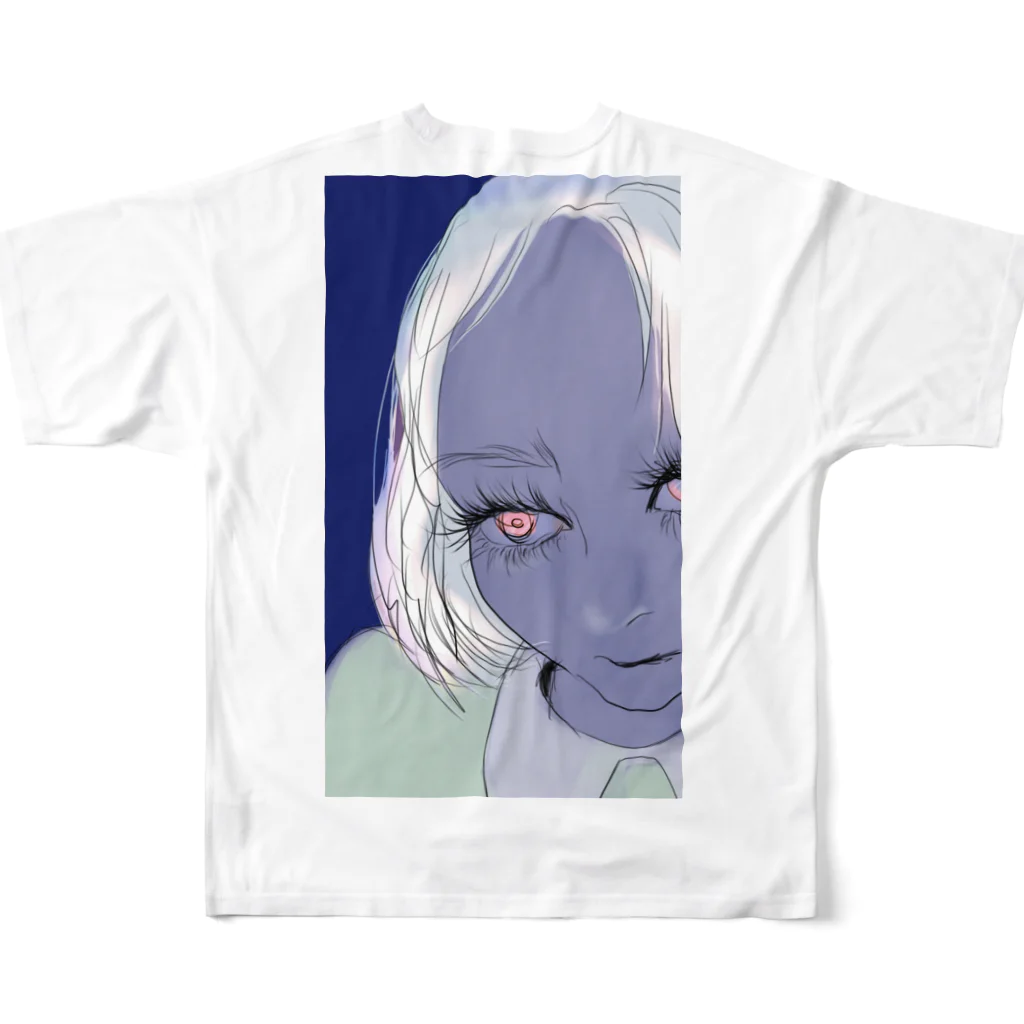 Gekkou_chanの夏の夜 フルグラフィックTシャツの背面