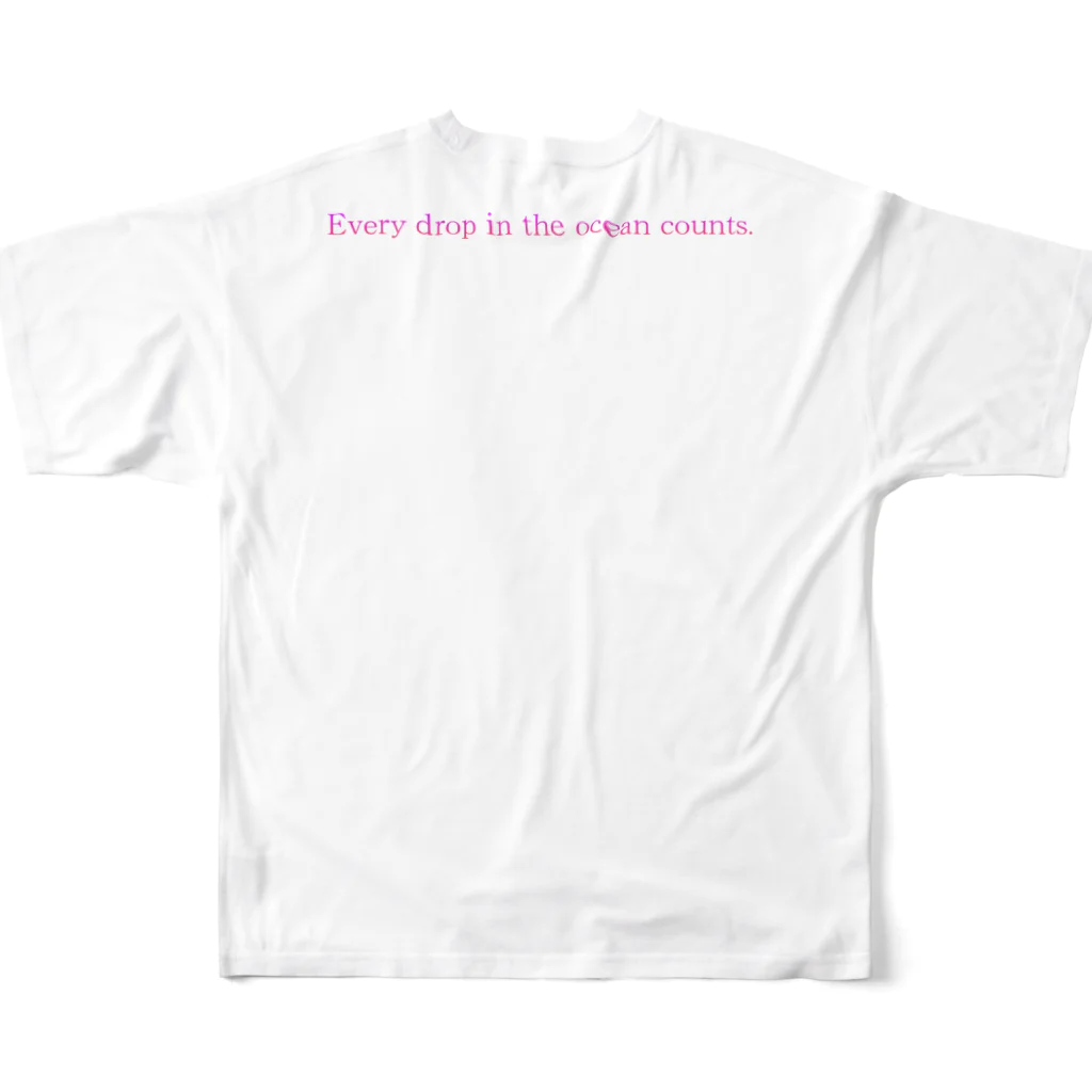 cham - hanabiの Every drop in the ocean counts.    All-Over Print T-Shirt :back