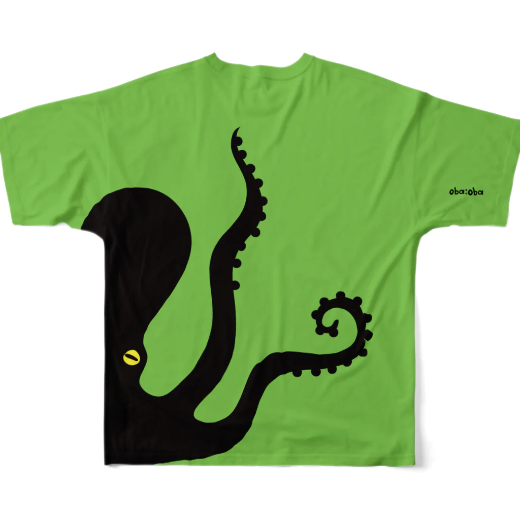 oba:obaのNO TENTACLE, NO LIFE. All-Over Print T-Shirt :back