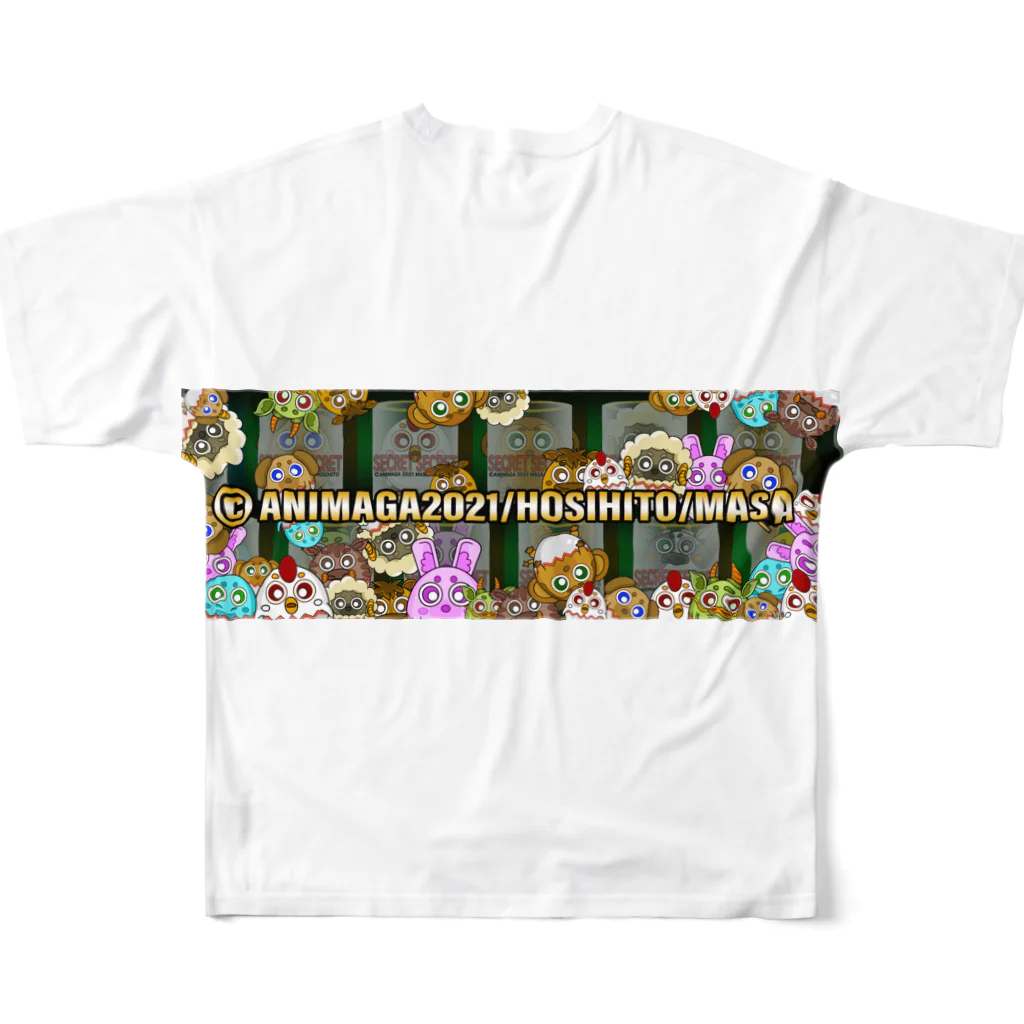 ANIMAGA_キャラショップのANIMAGA 　+テキスト All-Over Print T-Shirt :back