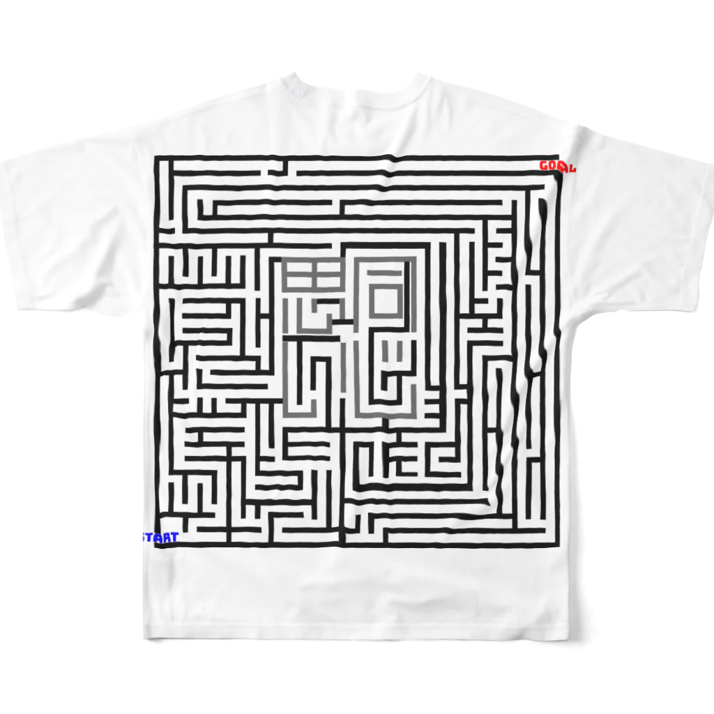 いせだまや（CreatiVe & DeSign）のMaze（メッセージ） フルグラフィックTシャツの背面