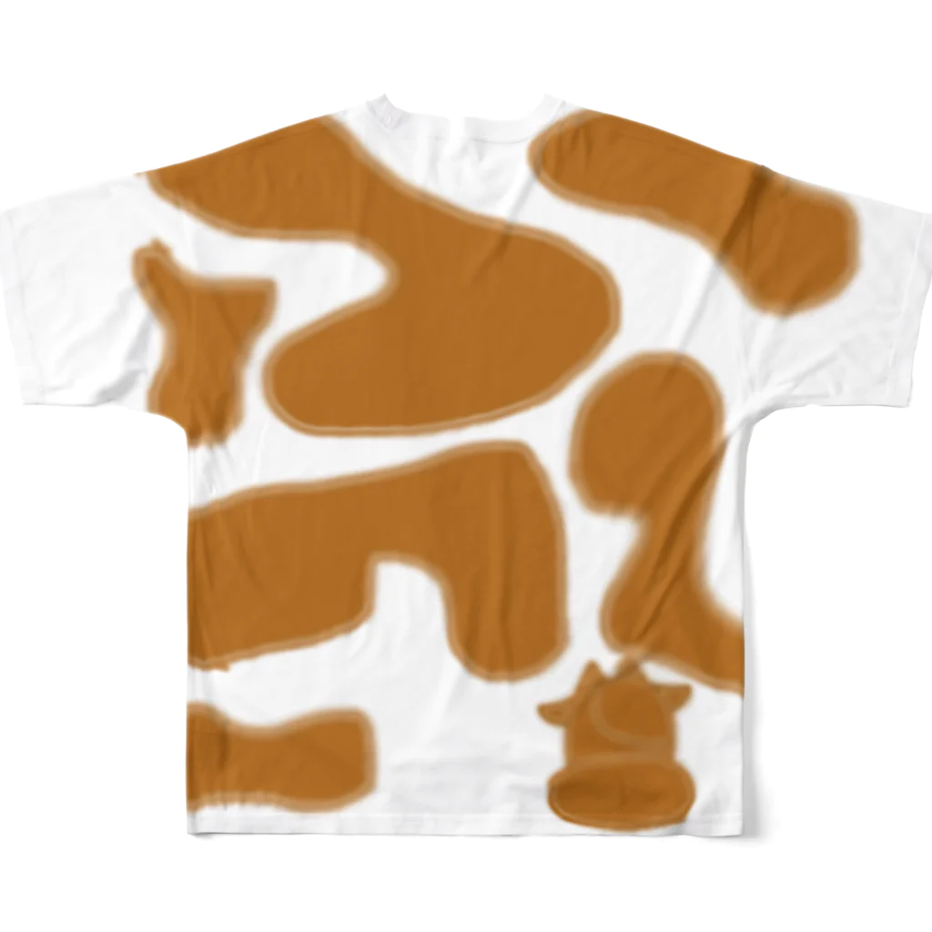 moja-moja artのうまTシャツ All-Over Print T-Shirt :back