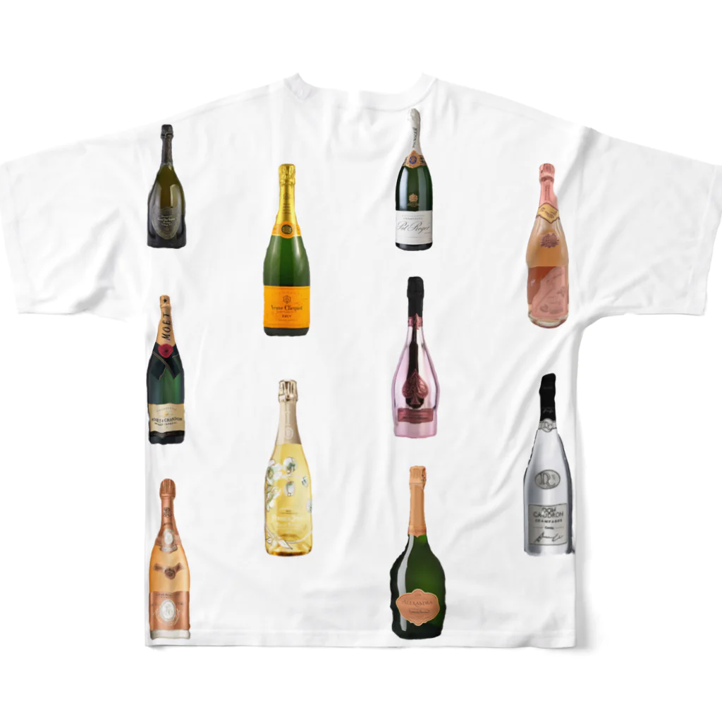 Big up!の高級シャンパン's フルグラフィックTシャツの背面