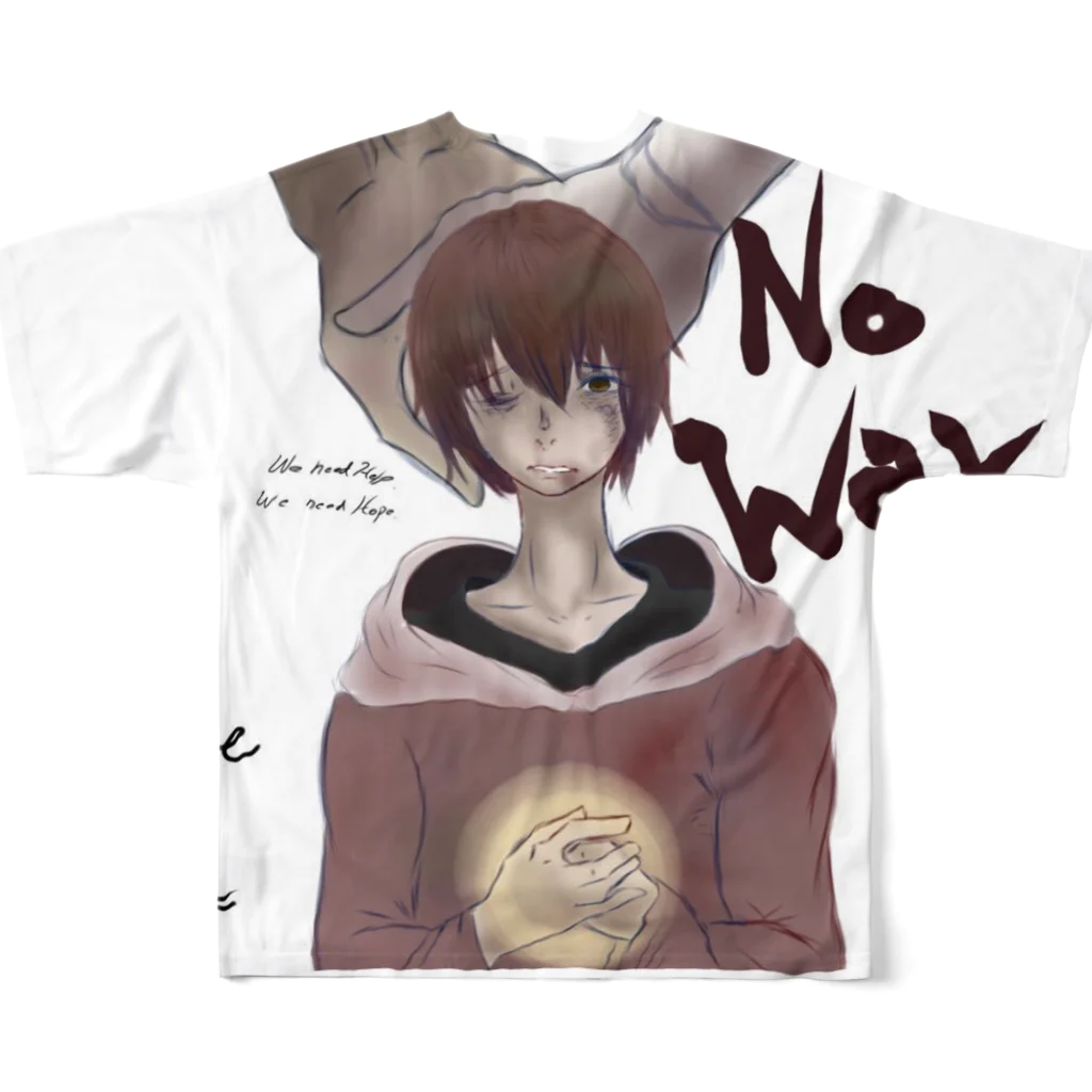 🇯🇲たくちゃん🇯🇲のNo War フルグラフィックTシャツの背面