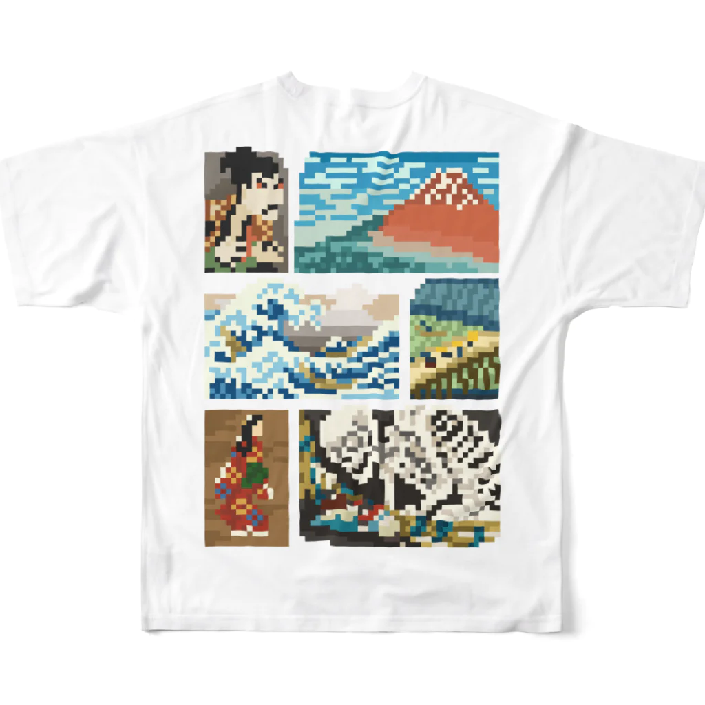 すとろべりーガムFactoryの【バックプリント】 ドット浮世絵 フルグラフィックTシャツの背面