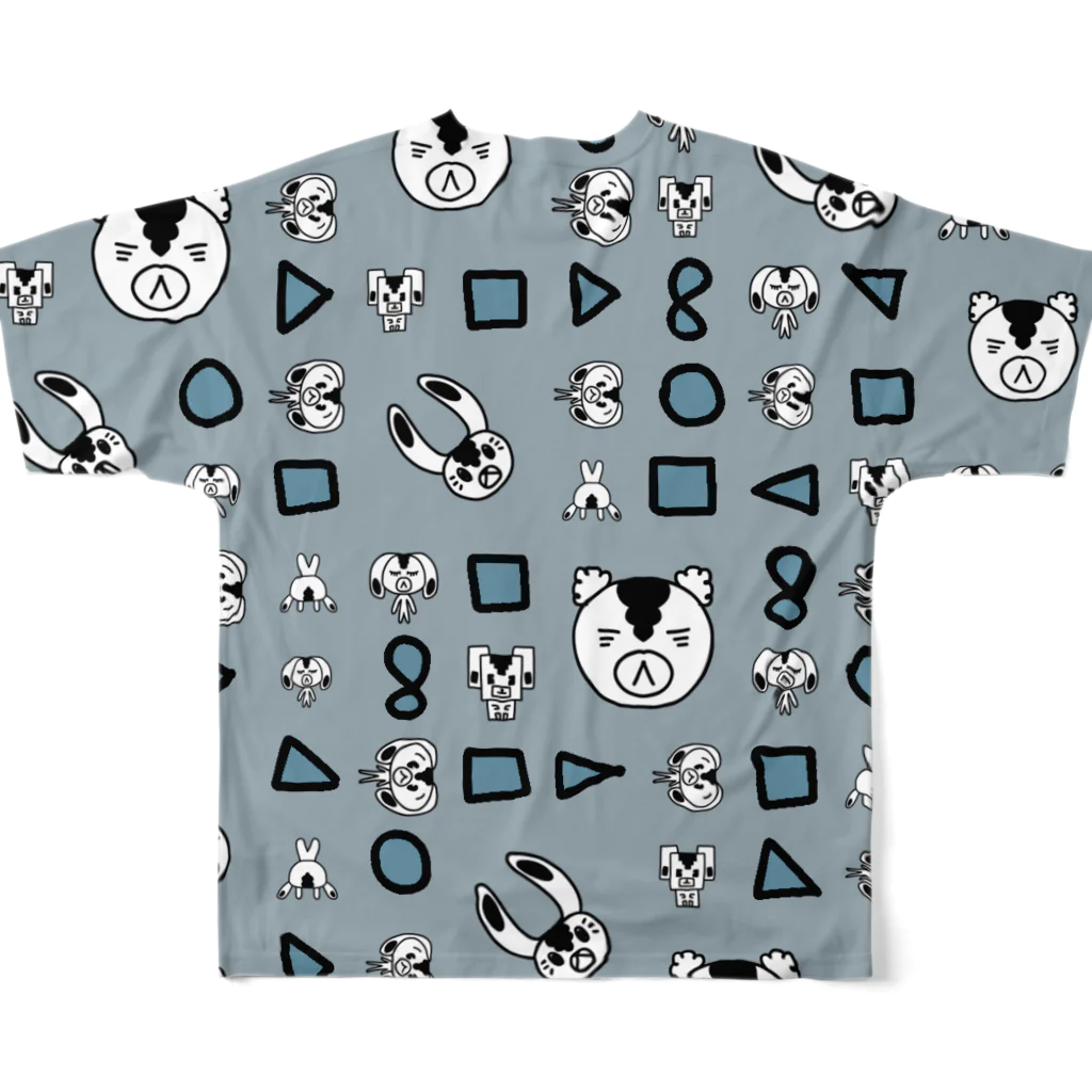 usa100の色付 ウサギ天国 All-Over Print T-Shirt :back
