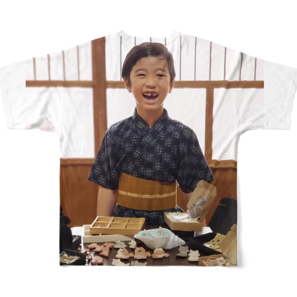 まりちゃんねるの箸置き作家 ジョージ All-Over Print T-Shirt :back