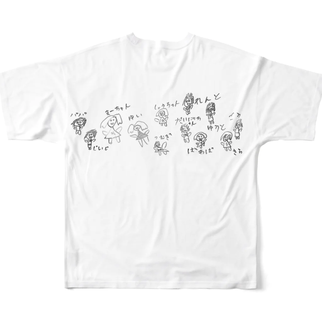 ancrpsのゆいの似顔絵2 フルグラフィックTシャツの背面